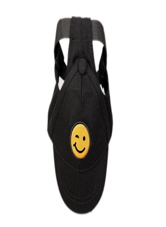 Infispace Baseball Cap for Dogs & Cats with Adjustable Strap | Pet Smile Hat (Pack of 1) (Black, S) - Image 2